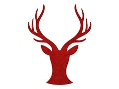 Dekoracja filcowa Renifer - 28 cm - 1 szt.