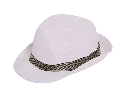 Kapelusz Gangstera biały - 1 szt.