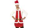 Kostium Fartuszek Św. Mikołaj na Boże Narodzenie - 1 szt.