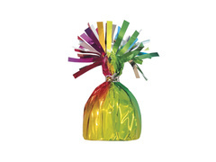 Obciążnik foliowy do balonów napełnionych helem - tęczowy - 176 g.