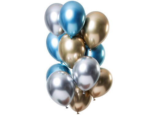 Zestaw balonów lateksowych Mirror - 33 cm - 12 szt.