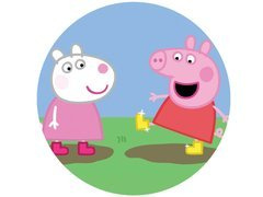 Dekoracyjny opłatek tortowy Świnka Peppa - 20 cm