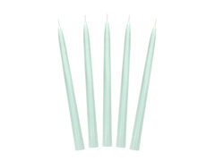 Świeca stożkowa matowa szałwiowa  - 24 cm - 10 szt.