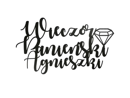 Naklejka Wieczór Panieński z imieniem - 20 cm