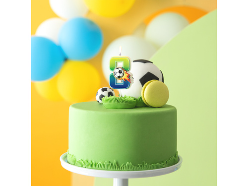 Świeczka cyferka Piłka Nożna - 8 - 1 szt.