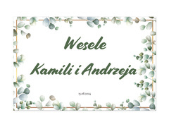 Plakat Weselny personalizowany - 60x40 cm