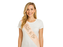 Złota szarfa z napisem Bride to Be - 1 szt.