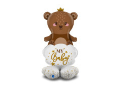 Balon foliowy słodki miś z napisem "My baby" - 47" - 1 szt.