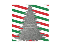 Etui na sztućce Choinka szara - 6 szt.