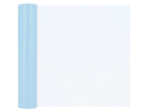 Tiul brokatowy niebieski - 30 cm x 9 metrów - 1 szt.