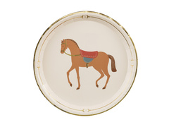 Talerzyki papierowe Koń - 23 cm - 6 szt.