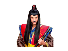 Długa peruka japońskiego Samuraja