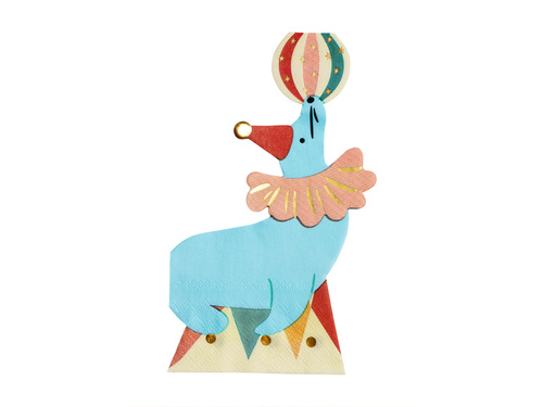 Serwetki urodzinowe Foka - 12 szt.