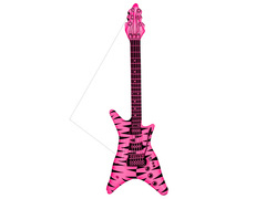 Dmuchaniec Gitara zebra różowa - 95 cm - 1 szt.