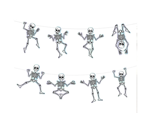 Girlanda Szkielety - 200 cm - 1 szt.
