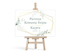 Plakat komunijny personalizowany - I Komunia Święta - 60x40 cm