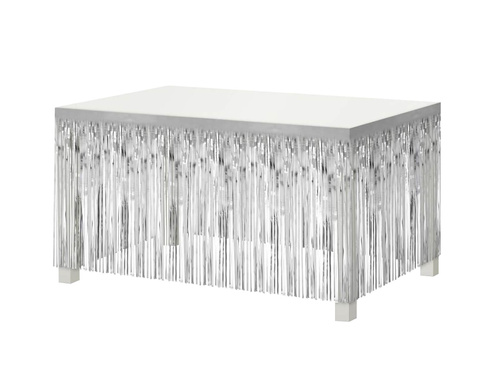 Skirting srebrny - 80 x 300 cm - 1 szt.