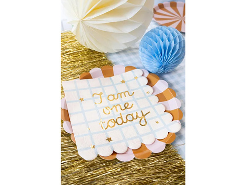 Serwetki papierowe I am one today na roczek Miś - 33 cm - 12 szt.