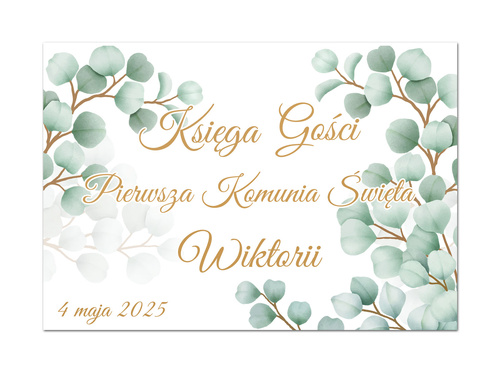 Księga gości na I Komunię Świętą - 50 kartek