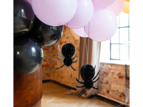 Dekoracja wisząca rozetka Pająk na Halloween - 2 szt.