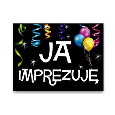 Naklejki na buty Ja imprezuję - 2 szt.