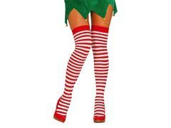 Pończochy elfa biało-czerwone