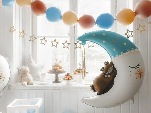 Balon foliowy Miś na księżycu - 71 x 86 cm - 1 szt.