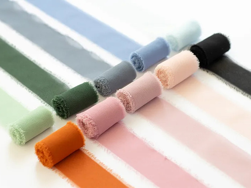 Tasiemka szyfonowa, jasnoróżowa, 40 mm/10 m, 1 szt.