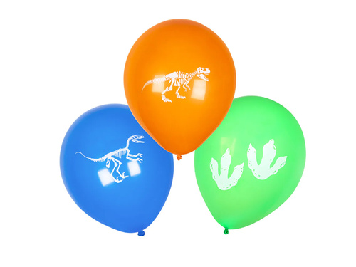 Balony lateksowe T-Rex - 25 cm - 6 szt.