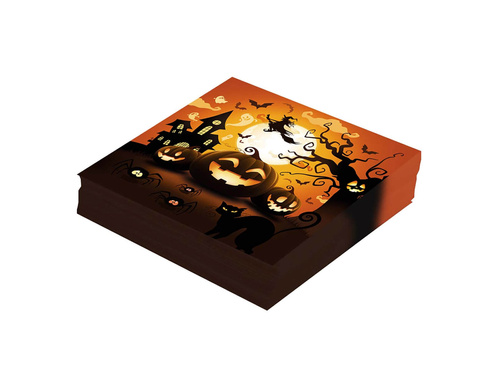 Serwetki Dynia na Halloween - 33 cm - 12 szt.