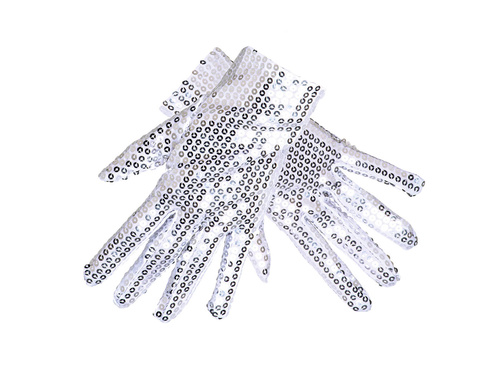 Rękawiczki karnawałowe z cekinami - 24 cm