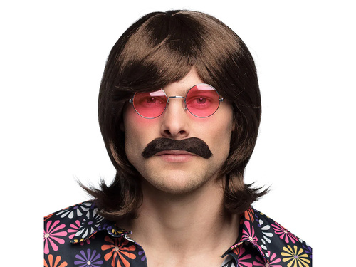 Peruka męska brązowa - 1 szt.