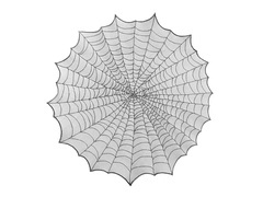 Obrus Pajęczyna na Halloween - 124 cm - 1 szt.