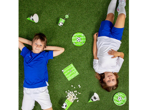 Talerzyki papierowe na urodziny Piłka Nożna - 18 cm - 6 szt.