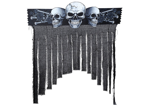 Kurtyna na drzwi z czachami - 90 x 30 cm - 1 szt.