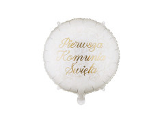 Balon foliowy Pierwsza Komunia Święta - 35 cm - 1 szt.