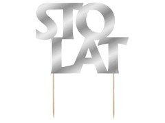 Topper papierowy na tort Sto Lat - 13 cm