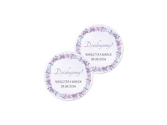 Naklejki personalizowane dla gości weselnych - 50 szt.