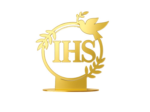 Dekoracja IHS złota - 1 szt.