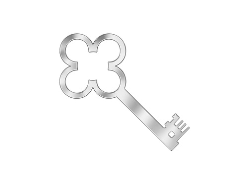 Klucz do wróżb z wosku złoty - 27 cm - 1 szt.