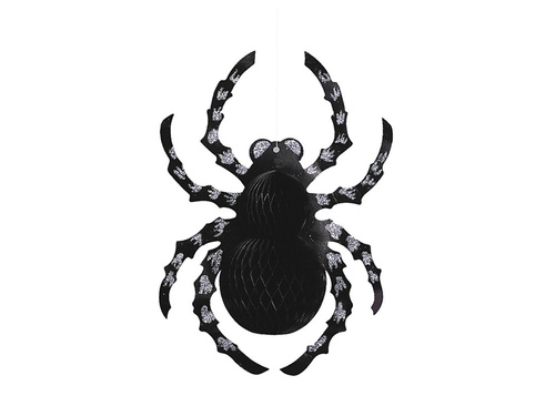 Dekoracja wisząca rozetka Pająk na Halloween - 1 szt.