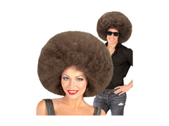 Duża peruka afro brązowa, wysokiej jakości