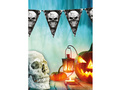 Baner flagi Czachy na Halloween - 300 cm - 1 szt.