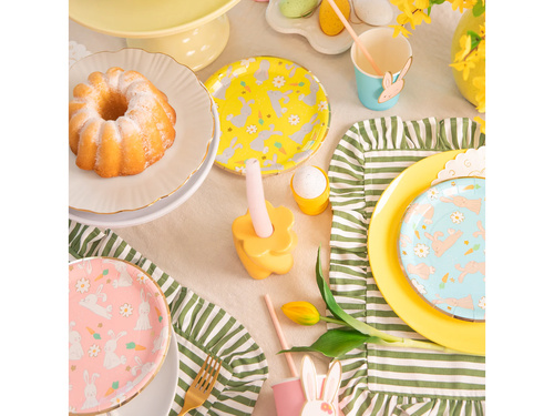 Talerzyki papierowe Zajączki - 18 cm - 6 szt.