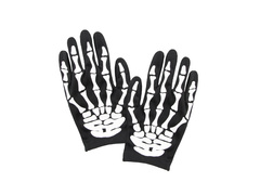 Rękawiczki kościotrupa - dla dorosłych