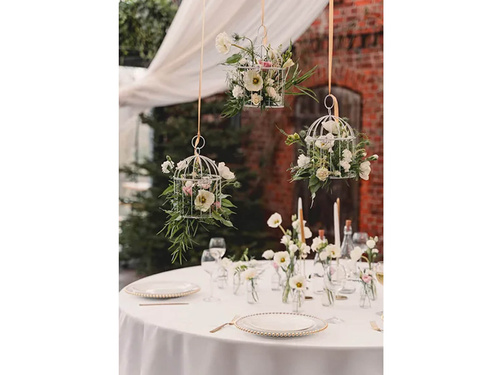 Klatka dekoracyjna biała - 24 cm - 1 szt.