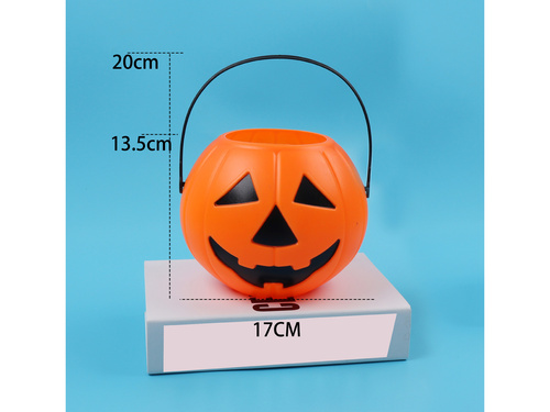 Wiaderko Dynia na Halloween - 18 cm - 1 szt.