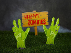 Dekoracja zewnętrzna Zombie - 30cm x 25cm - 1 szt.