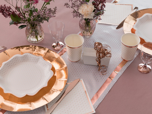 Szklany wazonik okrągły różowy - 1 szt.