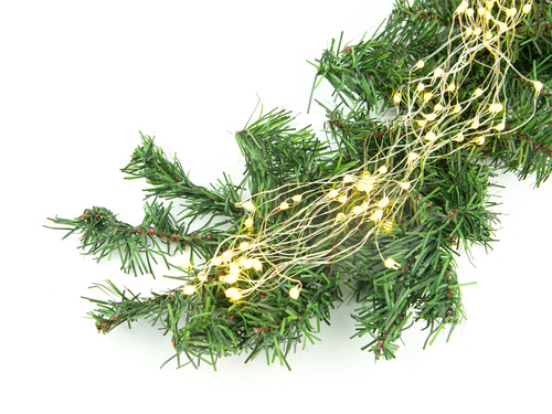 Lampki 600 LED - białe ciepłe światło - 60 metrów